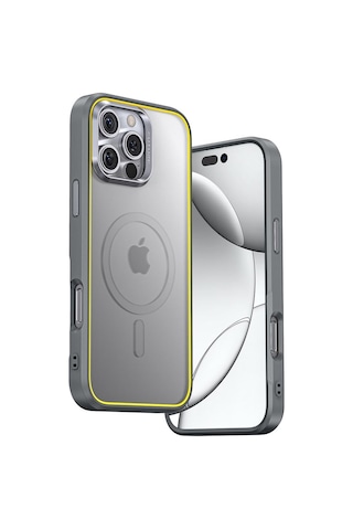 Aohi The Future Apple Uyumlu iPhone 16 Pro Kılıfı, Magsafe Telefon Kılıfı, Natural Titanium Şeffaf
