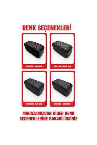 Fiat 126 Bis İle Uyumlu Sünger Kolçak Siyah Deri Siyah Dikişli