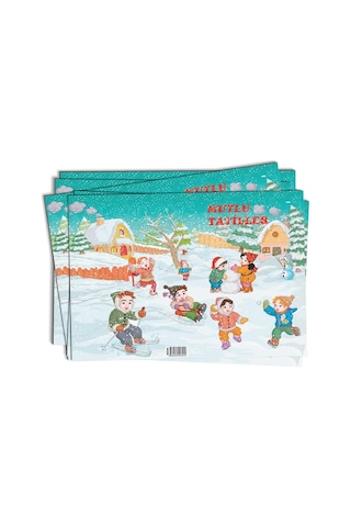 Gen-of Kar Tatili Temalı 27x36 Karton İlkokul Yatay Karne Kabı 1 Adet