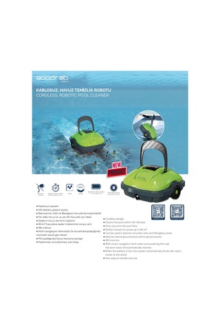 Maxi Kablosuz Şarjlı Havuz Temizleme Robotu