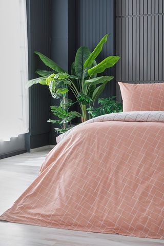 Easy Cotton Glimmer Nevresim Takımı Çift Kişilik - Somon
