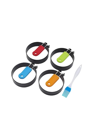 Yunboo 4'lü Demir Non-stick Yumurta Çemberi Seti - Tam Yuvarlak Yumurta, Pancake Ve Burger İçin Mutfak Gereci Diğer