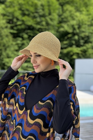 El Örgü Hasır Şapka Rş-83 Camel Camel