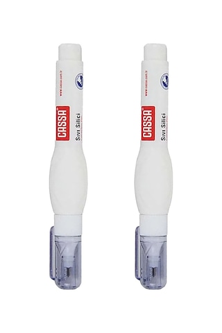 Kalem Daksil 2 Adet Cassa Sıvı Düzeltme Kalemi Tükenmez Pilot Kalem Mürekkep Kapatıcı Silici Örtücü Yazı Düzeltici 2