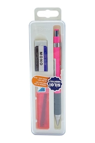 Tombow Sh-300 Grip 0,7 Mm Neon Pembe Uç Silgi Kalem Seti