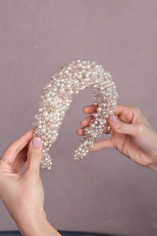 FdayAksesuar En Güzel Gelinlere Özel Leal Bombeli Boncuklu Gelin Saç Aksesuarı FRDY31641