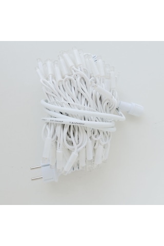 Dış Mekan Led Aydınlatma 10m Ağaç Işığı 100l Beyaz Kablo Rgb