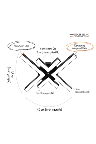 Arana Gri Kasa, Beyaz Işık Modern Plafonyer Led Avize GRİ RENK