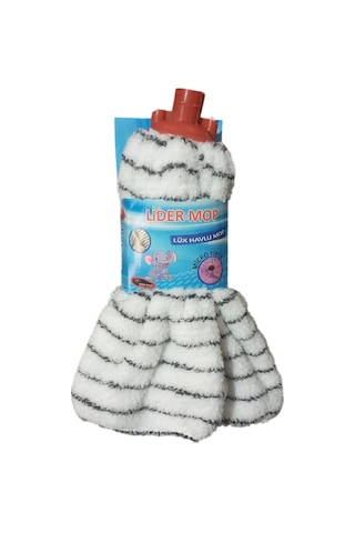 Lider Wellsoft Mop Paspas Mop Yedek Ucu Ve Ahşap Sapı İle Takım