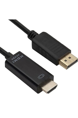 Displayport To Hdmi Kablo Altın Uçlu 4k 1.8mt Yüksek Çözünürlük