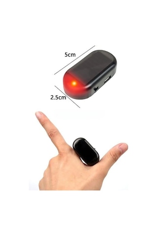 Arabam İçin Araç İçi Solar Şarjlı Yapışkanlı Caydırıcı Yalancı Mini Alarm Işığı
