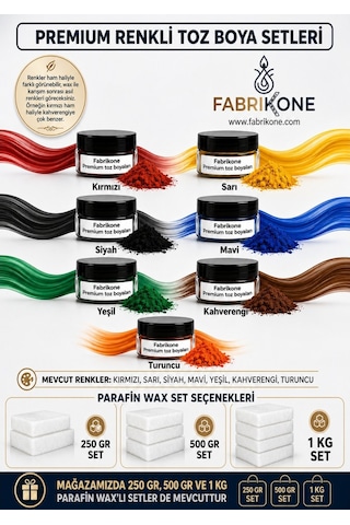 Premium Mum Yapım Hobi Seti - Parafin Wax 500 Gr - 2'li Toz Mum Boyası Seti - Yeşil, Sarı Bkfabpw5002ysr Karışık