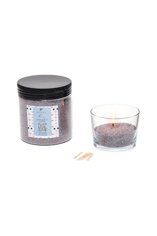 Oud Vanilya Kokulu Yaratıcı İnci Tozu Mum 30 Adet Fitil İle Birlikte -250 Gr Çok Renkli