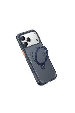 Torras Apple iPhone Uyumlu 17 Pro Max O Stand Spin Air Serisi Magsafe Kılıf Lacivert