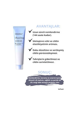 Medipeel Medi-peel Mooltox Hyaluron Layer Wrapping Mask 70 Ml Sıkı Görünüm Destekleyici Film Maske