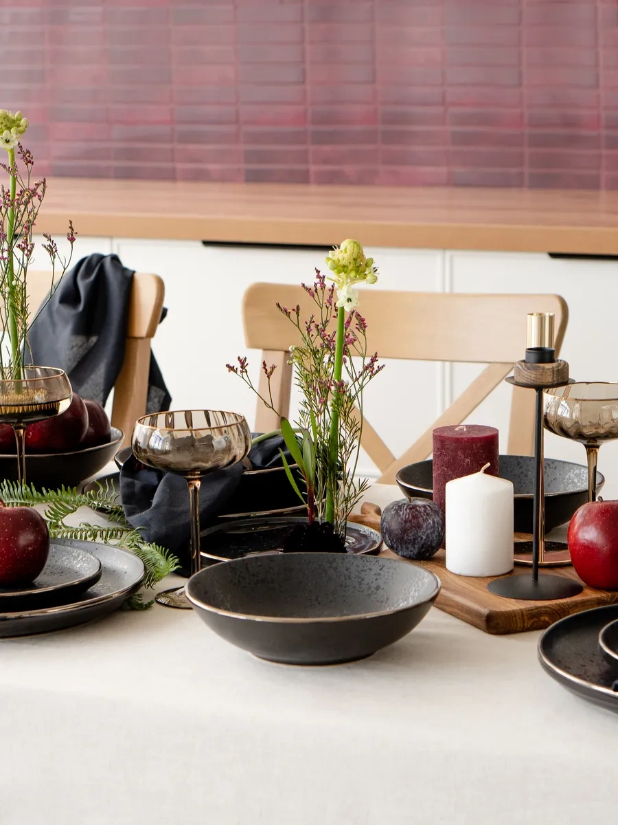 Korall Çorba Tabakları Seti 2 Adet 800 Ml Elite Black 32446488 Siyah