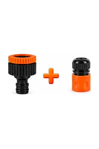 1/2 Hortum Bağlantı Aparatı + 1/2-3/4 Musluk Adaptörü Bahçe Sulama Seti Universal 1/2 Ve 3/4