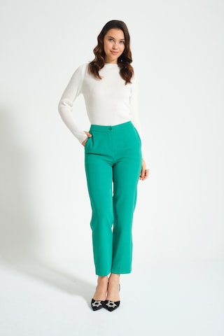 Mizalle Double Basic Yeşil Pantolon Yeşil