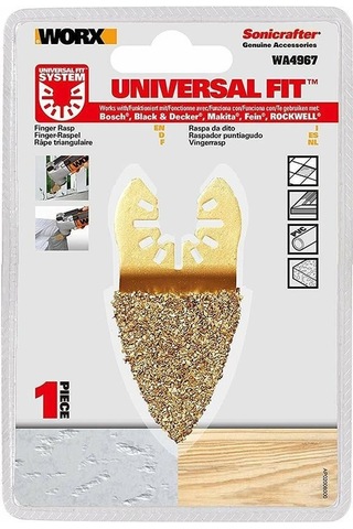 Worx Wa4967 Çok Amaçlı Raspalama Makinası İçin 33x33mm Karbür Kaplama Harç, Boya, Yapıştırıcı Universal Parmak Zımpara Başlığı Fr Wa4967