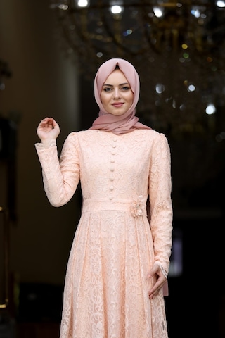 İbrahim Burak Etiler Collection Ahunisa Henna Abiye Somon 5646