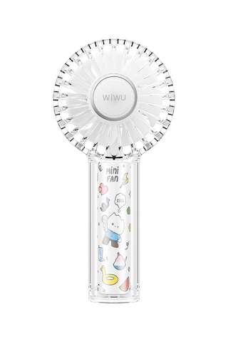 Wiwu Wi-fs012 Rgb Işıklı 3 Kademeli Portatif Mini Soğutucu El Fanı Beyaz
