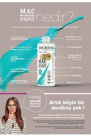 Aquacool Trend Su Bazlı Akrilik Dönüşüm Boyası Ral 7031 Mavi Gri 500 ML