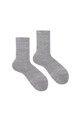 Ozzy Socks Soft Touch Kışlık Yünlü Kadın Uyku Çorabı 6'lı Siyah - Gri - Antrasit