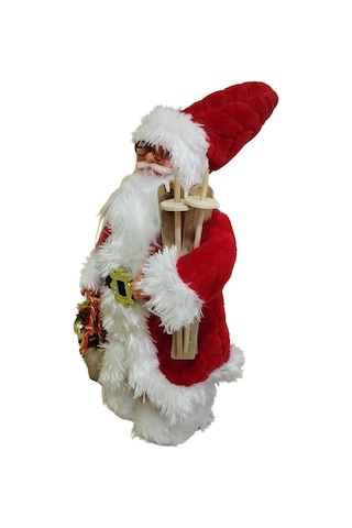 T.concept Dekoratif Zilli Noel Baba Yılbaşı Figürü 30 Cm