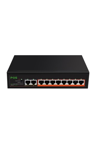 Jzcat 8 Port 100 MBPS Poe + 2 Port 100 MBPS Yönetilmeyen Anahtar Poe Switch Hub