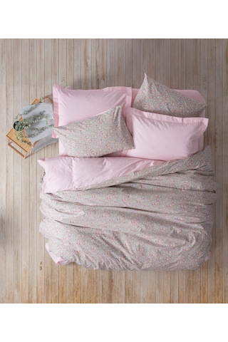 Cotton Box Petite Çift Kişilik Lastikli Çarşaflı Nevresim Takımı Sihu Pembe