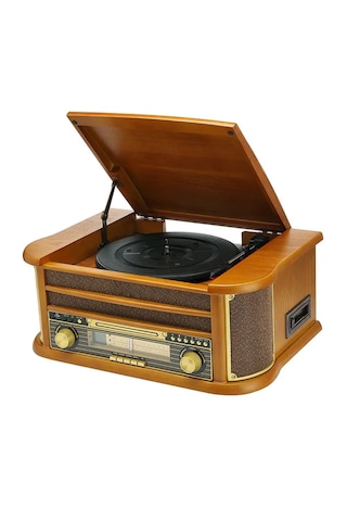 Ahşap Pikap 2x5w Stereo Spk Mp3 Çalar Usb-radyo-cd-kaset Bt Müzik