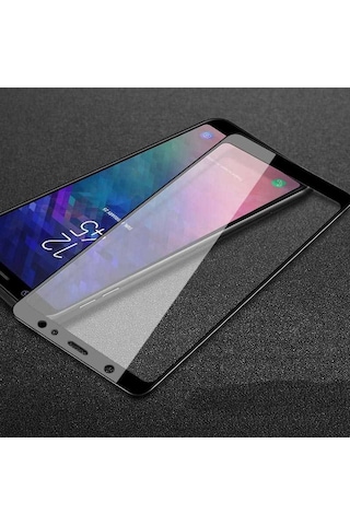Samsung Uyumlu Galaxy A6 2018 Zore Kenarları Kırılmaya Dayanıklı Cam Ekran Koruyucu