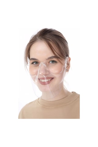 Ağız Burun Koruyucu Siperlik Şeffaf Maske