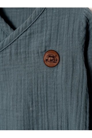 Müslin Kruvaze Takım Şık Ve Rahat Tasarım 1-12 Ay Kd53219 Petrol