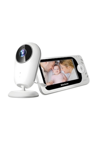 Vb608 Akıllı Bebek Kamerası 4.3 Ips Ekranlı Video Bebek Telsizi, 2.4ghz Kablosuz, Vox, Gece Görüşü, 1760 Mah Pil, Sıcaklık Takibi
