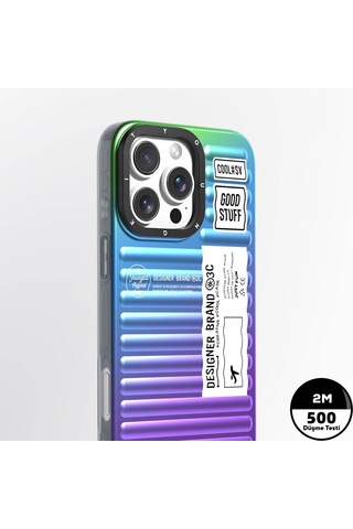 Apple iPhone 16 Pro Uyumlu Kılıf Renk Geçişli Youngkit The Secret Color Serisi Kapak Mavi
