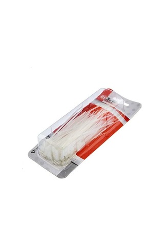 Dayanıklı Beyaz Kablo Bağları 100 X 2.5 Mm 50 Adet 0.45 - Beyaz - Düz - 100m