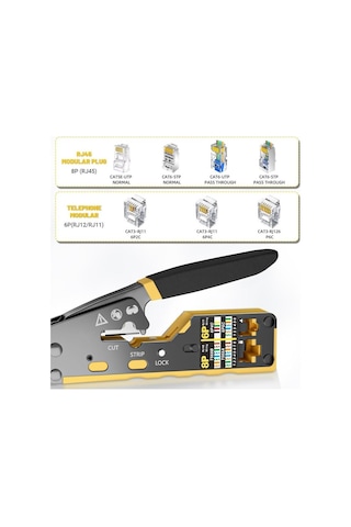 Primex Px-8070y Rj45/rj11 Cat6/cat7, Yeni Nesil Ez Rj45 Pense Cat6 Cat7, Yeni Nesil Pense Cat7 Bıçaklı