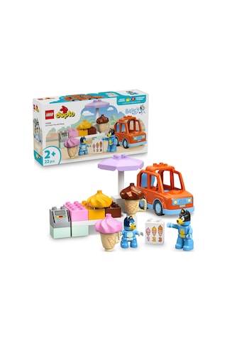 LEGO® DUPLO® Bluey: Bluey ile Dondurma Gezisi 10458 - 2 Yaş ve Üzeri Çocuklar için Araç İçeren Oyuncak Yapım Seti (22 Parça)