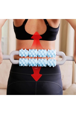 Homyl Egzersiz, Egzersiz Ve Koşu Için Masaj Silindiri Çubuk Mavi