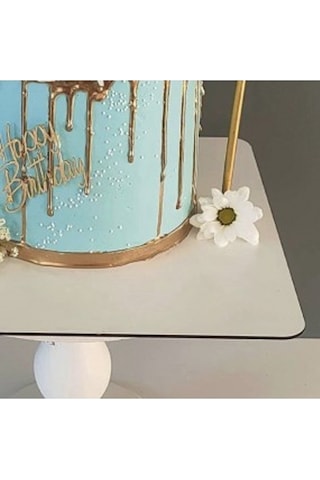 25x25 Mdf Beyaz Pasta Altlığı - 3mm Dayanıklı Pasta Tabanı 5 Adet Beyaz