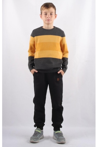 Özel Koleksiyon Renk Bloklu Çocuk Triko Kazak C21-5192 001