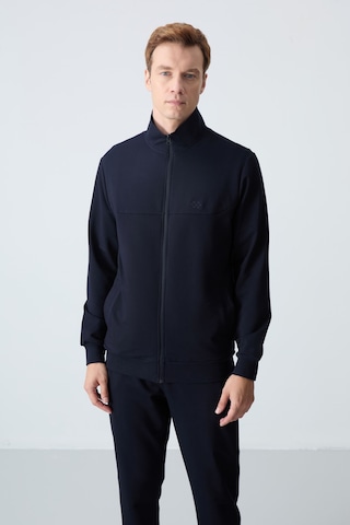 Tommy Life Lacivert Pamuklu Kalın Yumuşak Dokulu Comfort Fit Basic Erkek Eşofman Takım - 85260 Lacivert
