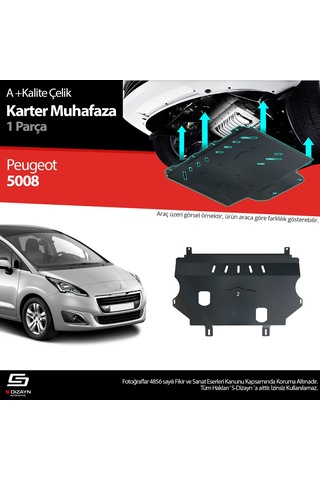 S-dizayn Peugeot 5008 Çelik Karter Muhafaza 2013-2016 A+ Kalite