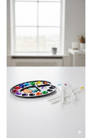 5'li Resim Spatula & Palet Seti 2 Adet