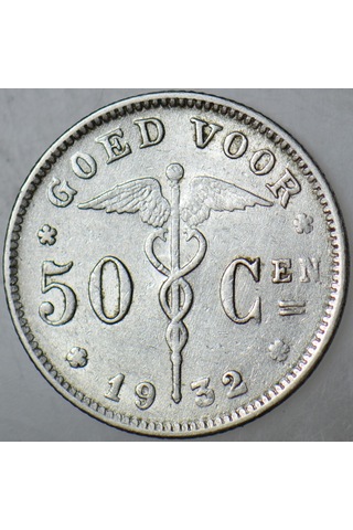 Belçika 50 Centımes 1932 Belgıe.