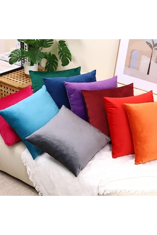 Kare Dekoratif Yastık Kılıfı Kadife Atma Yastık Kılıfları Kanepe Yatak Odası Araba Oturma Odası İçin Mavi