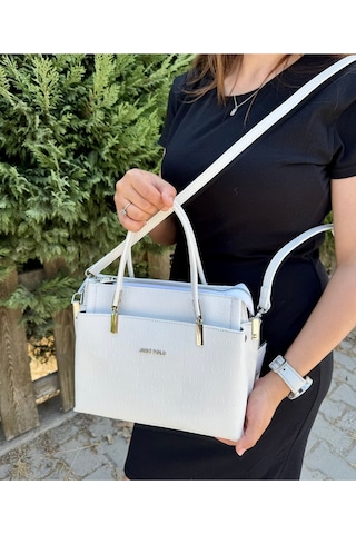 Just Polo Kadın Beyaz Orta Boy El Ve Omuz Çantası Shoulder Bag
