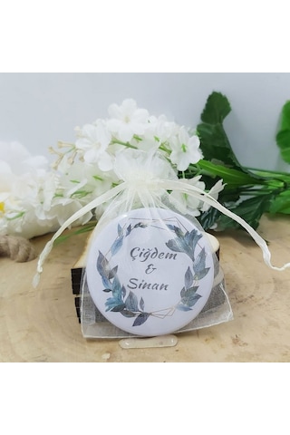 Kişiye Özel Magnet Açacak Nişan Hatırası Metal 6 Cm Meta 30 Adet