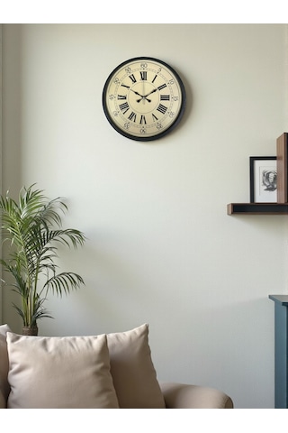 Zentime 36 Cm Siyah Dekoratif Duvar Saati çok Renkli